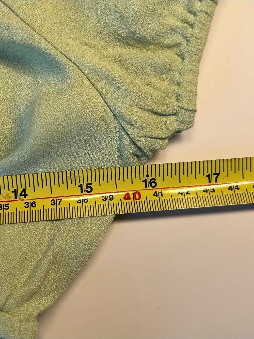 Aritzia Sunday Best Hadley Babydoll Mini Dress Sage Green Smocked Puff Sleeve S - Picture 7 of 11